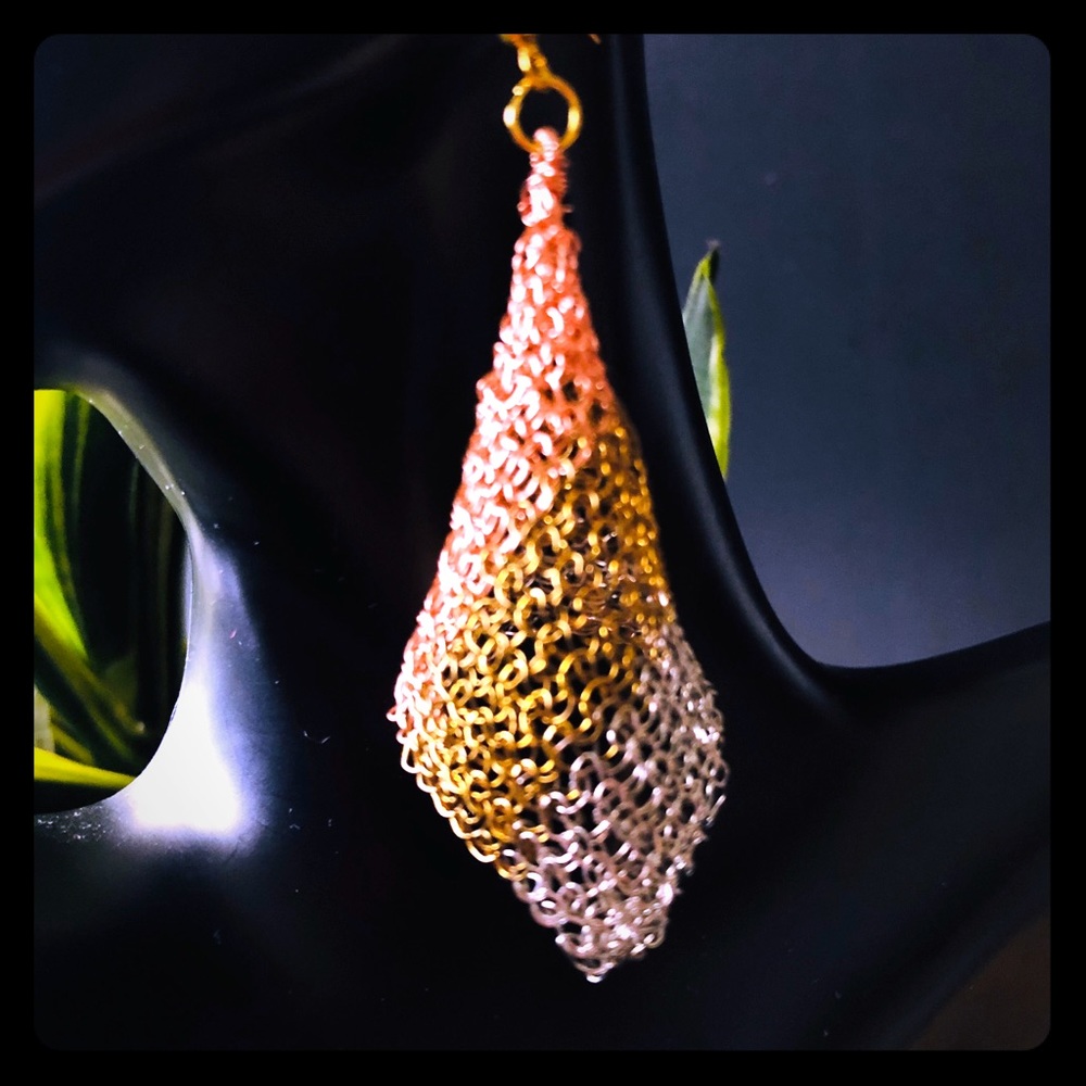 Lightweight Mixed Metal Calla Lily Drop Earrings